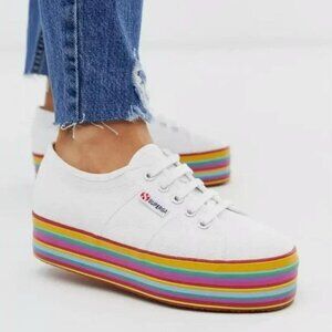 Superga Rainbow Platform Sneakers